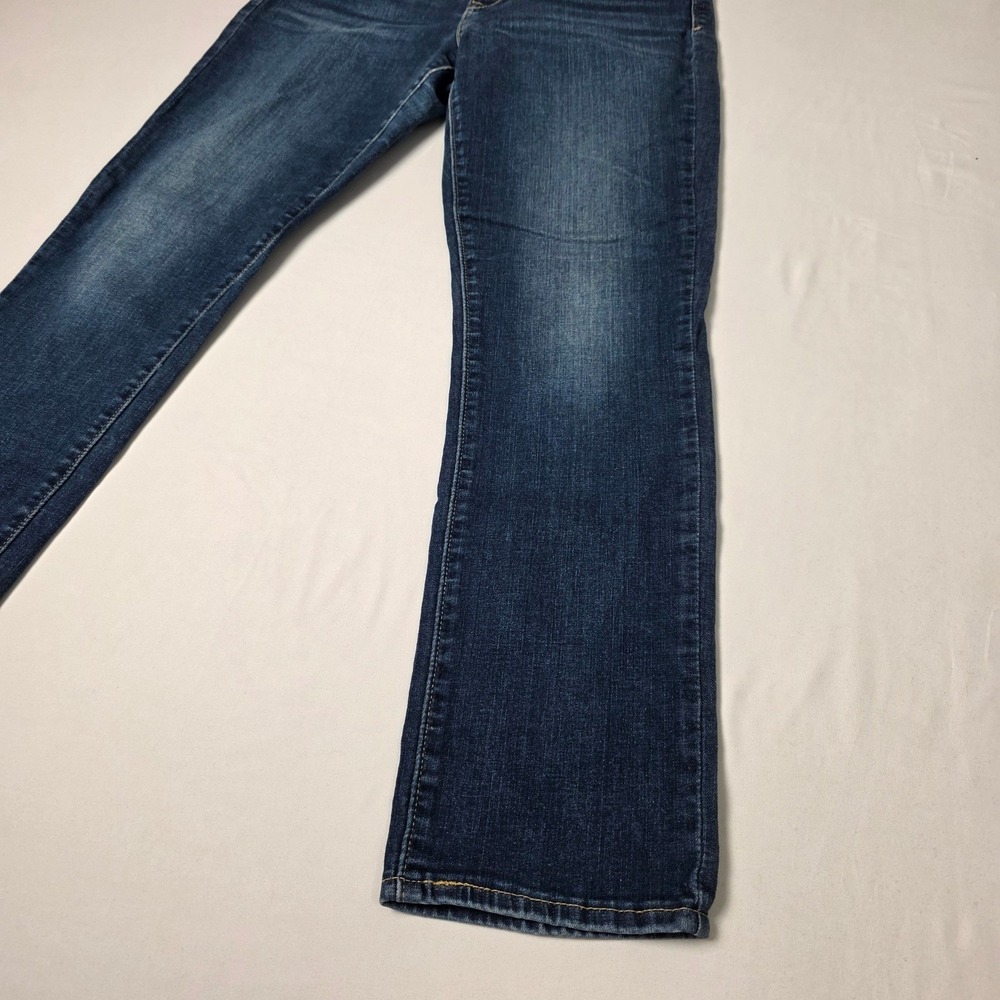 Levis Mid Rise Skinny Jeans Womens 12 Stretch Dark Blue Wash Denim Pants - Picture 2 of 13